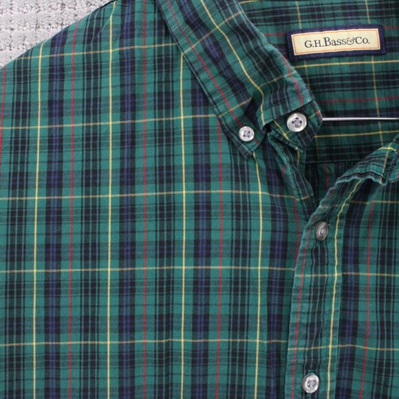 G.H Bass & Co Shirt Mens 2XL Multicolor Plaid Button Down Long Sleeve Collared - Picture 5 of 10
